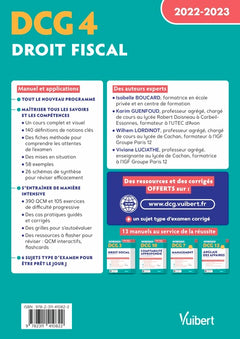 DCG 4 - Droit fiscal : Manuel et Applications 2022-2023