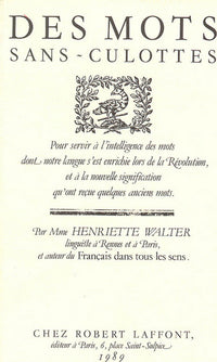 Des mots sans-culottes