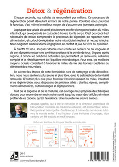 Détox & Régénération - Soignez votre microbiote - Dynamisez vos cellules - Retrouvez votre vitalité