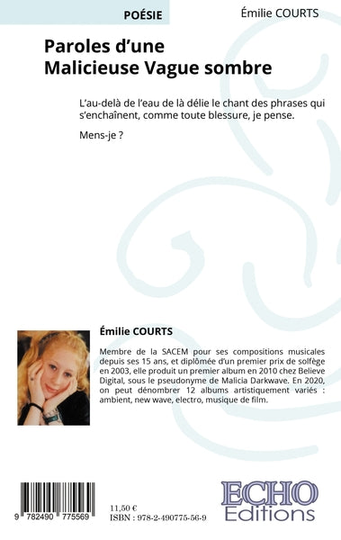 Paroles d'une malicieuse vague sombre