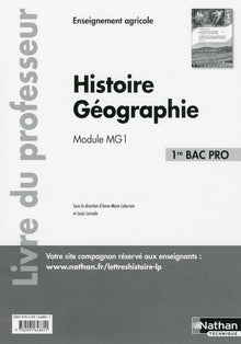 Histoire et Géographie - Module MG 1 - 1ère Bac pro Agricole - Professeur