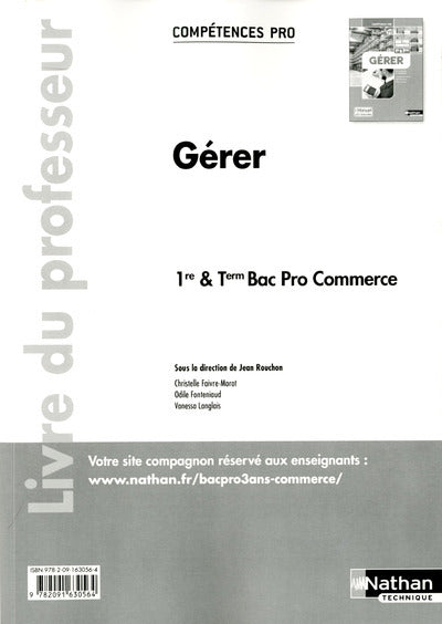 Gérer - 1re/ Term Bac Pro