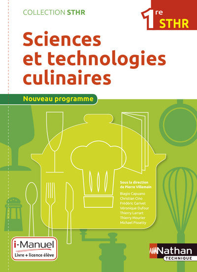 Sciences et technologies culinaires 1re STHR