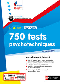 750 tests psychotechniques - Concours 2021/2022 - Catégories B et C N°43 (IFP)