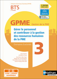 Domaine d'activité 3 - BTS 2ème année GPME (DOM ACT GPME) Livre + licence élève - 2022