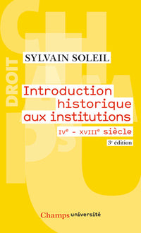 Introduction historique aux institutions