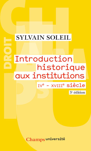 Introduction historique aux institutions