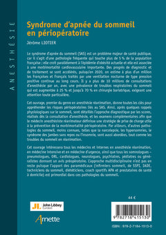 Syndrome d'apnée du sommeil en périopératoire