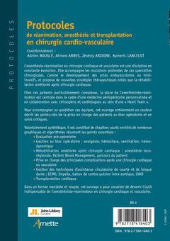 Protocoles de réanimation, anesthésie et transplantation en chirurgie cardio-vasculaire