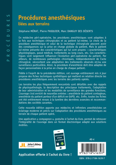 Procédures anesthésiques liées aux terrains