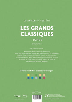 Coloriages mystères Disney - Les Grands classiques Tome 2