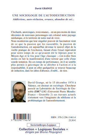 Une sociologie de l'autodestruction