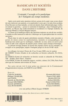 Handicaps et sociétés dans l'histoire