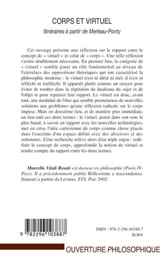 Corps et virtuel: Itinéraires à partir de Merleau-Ponty