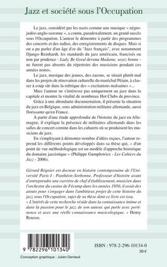 Jazz et société sous l'Occupation