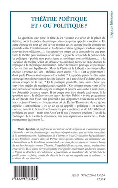 Théâtre poétique et / ou politique ?