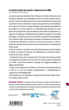 Le service social du travail à l'épreuve de la GRH: La fonction de Tiers-Social
