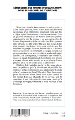 L'émergence des formes d'organisation dans les groupes de formation