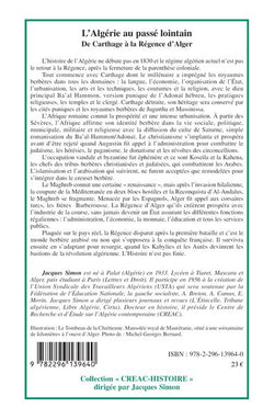 L'Algérie au passé lointain de Carthage à la régence d'Alger
