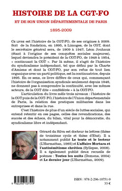 Histoire de la CGT-FO et de son union départementale de Paris (1895-2009)