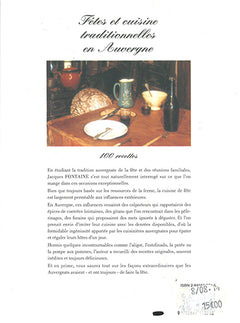 Fêtes et cuisine en Auvergne traditionnelle