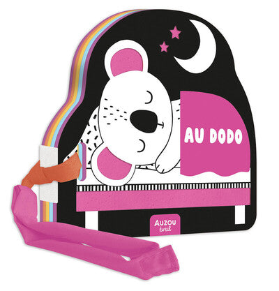 Mon premier livre poussette en noir et blanc - Au dodo