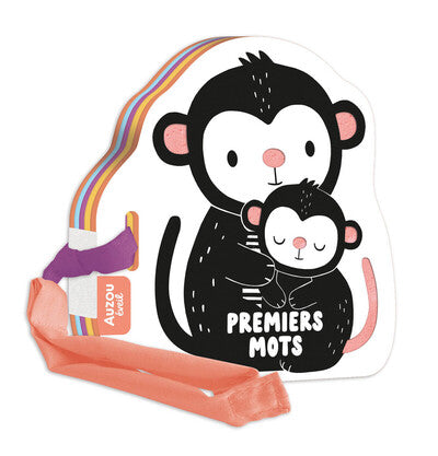 Mon premier livre poussette en noir et blanc - Premiers mots