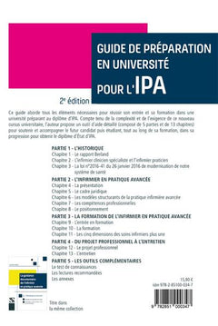 GUIDE DE PREPARATION EN UNIVERSITE POUR L'IPA - 2023