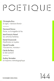 Poétique, n° 144