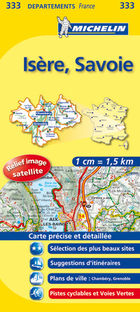 Carte départements Isère, Savoie