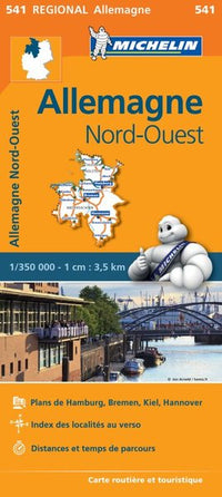 Carte régionale Allemagne Nord-Ouest