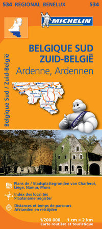 Carte Régionale Belgique Sud/Zuid-België