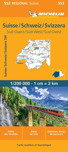 Carte régionale Suisse Sud-Ouest