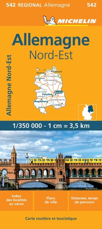 Carte régionale Allemagne Nord-Est