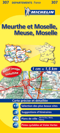 Carte Départements Meuse, Meurthe-et-Moselle, Moselle