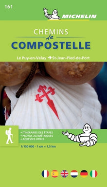 Carte ZOOM Chemins de Compostelle - Le Puy en Velay - St Jean Pied de Port