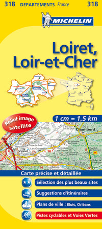 Carte départements Loiret, Loir-et-Cher