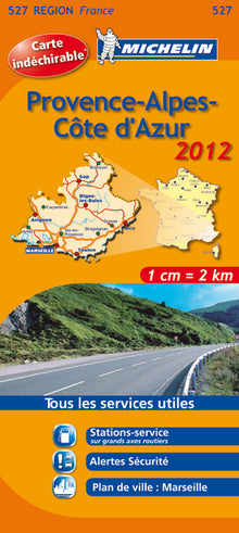 CARTE ROUTIERE PROVENCE ALPES COTE D'AZUR 2012