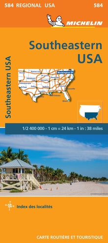 Carte régionale Southeastern USA