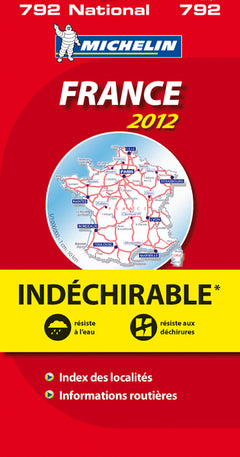 Carte NATIONAL indéchirable - France 2012