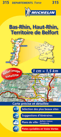 Carte DPARTEMENTS Bas-Rhin, Haut-Rhin, Territoire de Belfort