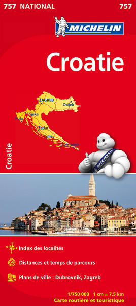 Carte national Croatie - N°757