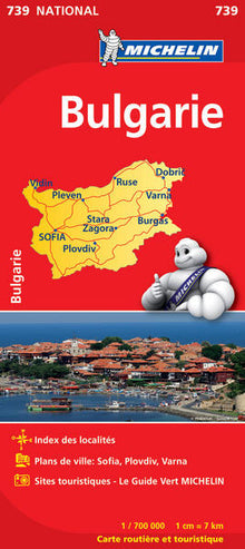 Carte nationale Bulgarie / Bulgaria