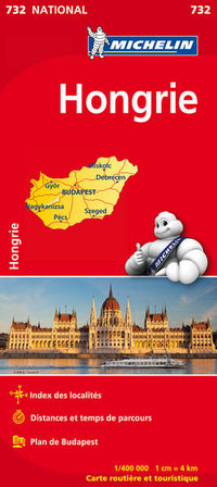 Carte Nationale Hongrie / Hongarije