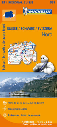 Carte régionale Suisse / Schweiz / Svizzera Nord