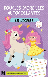 Boucles d'oreilles autocollantes - Les licornes