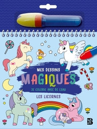 Je colorie avec de l'eau - Les licornes