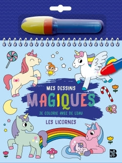 Je colorie avec de l'eau - Les licornes