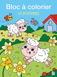 Bloc à colorier - Le printemps