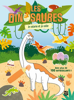 Les dinosaures - Je colorie et je colle